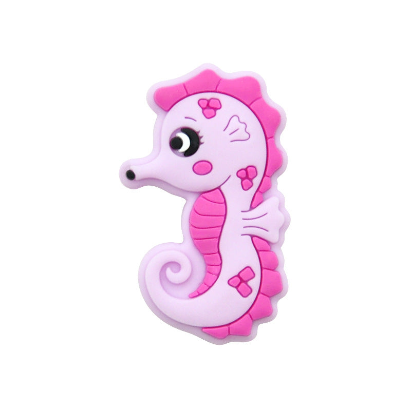 Cuentas de silicona de caballos de mar al por mayor 100pcs